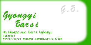 gyongyi barsi business card